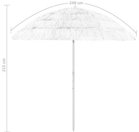 Guarda-sol de praia Hawaii 240 cm branco