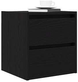 Mesas de cabeceira de parede 2pcs 38x34x40 cm carvalho preto