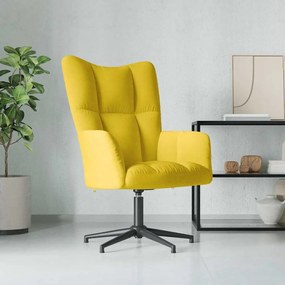 vidaXL Cadeira de descanso veludo amarelo mostarda