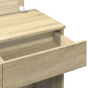 Toucador com LEDs 100x40x120 cm carvalho sonoma