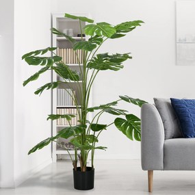 Planta artificial, árvore artificial altura 180 cm, Monstera deliciosa com vaso incluído,  para interior, verde