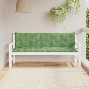 vidaXL Almofadões p/ bancos de jardim 2pcs tecido oxford padrão folhas