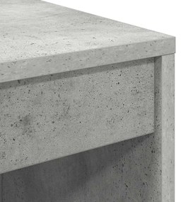 Mesa com Armazenamento Cinza Concreto Madeira Derivada