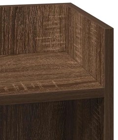 Mesas laterais 2 pcs prateleira 110x50x103 cm carvalho castanho