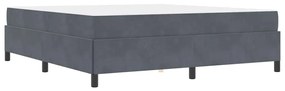 Estrutura da Cama Branco e Cinza Claro 180 x 200 cm Veludo
