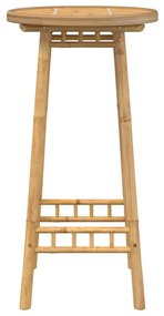 Mesa de bar para exterior redondo Ø55x100 cm bambu