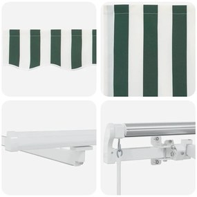 Toldo with Manual Verde e branco 600 × 300 cm Verde e branco