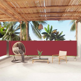 vidaXL Toldo lateral retrátil 140x1000 cm vermelho