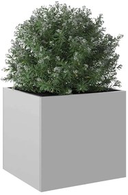 Vaso/floreira 32x30x29 cm aço galvanizado prateado