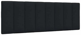 vidaXL Almofadão de cabeceira 120 cm tecido preto