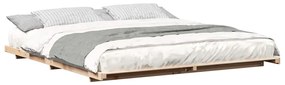Estrutura de cama de chão Castanho 180 x 220 cm