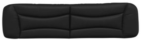 Almofadão de cabeceira 200 cm couro artificial preto