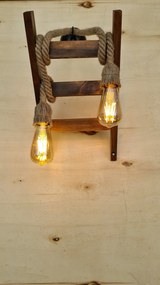 Aplique de Parede Merdiven – Nogueira – 45 x 25 x 23 cm