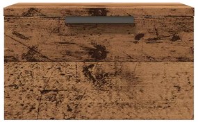 Mesas de cabeceira de parede 2 pcs 34x30x20cm cor madeira velha