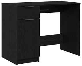 Escrivaninha de Carvalho Preto - 100x50x75 cm - Feita de Madeira de En
