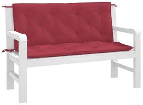 Almofadões banco jardim 2 pcs tecido oxford vermelho tinto