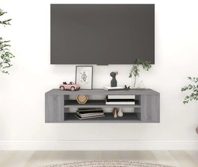 vidaXL Armário TV suspenso 100x30x26,5 cm deriv. madeira cinza sonoma