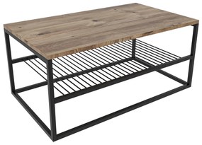 Mesa de Centro Asude – PineBlack – 95x42x55 cm