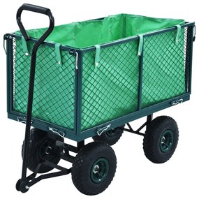 Carrinho de mão para jardim 350 kg verde