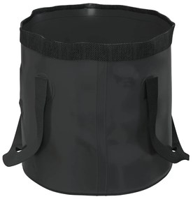Baldes dobráveis 2 pcs 30 L PVC preto