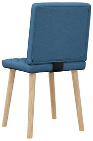 Cadeiras de jantar 2 pcs tecido azul