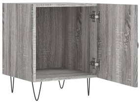 Mesa cabeceira 40x40x50 cm derivados de madeira cinzento sonoma