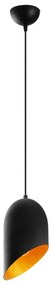 Chandelier Kesik – Preto e Dourado – Diâmetro 12 cm, Altura 121 cm