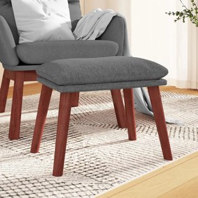 vidaXL Apoio de pés 45x29,5x35 cm tecido cinzento-claro