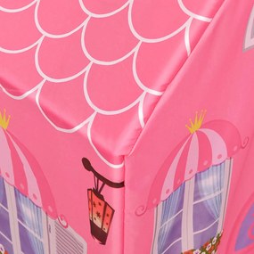 Tenda de brincar infantil com 250 bolas 69x94x104 cm rosa