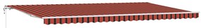 Toldo Retrátil Laranja e marrom 600 × 350 cm laranja e castanho