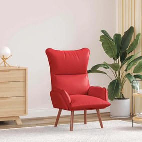 vidaXL Cadeira Relaxante Vermelho 69 x 74 x 93 cm Couro sintético