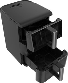 Fritadeira de ar de 10L com janelas Cecofry DuoLevel 10000 DuoSize Window com cubas sobrepostas de 3.5L e 6.5L, 2000 W de potência