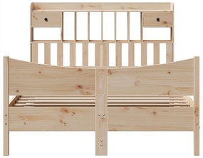 Cama sem colchão 140x190 cm madeira de pinho maciça