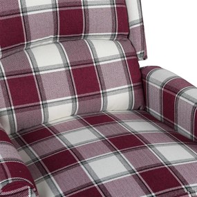 Poltrona de massagens reclinável tecido vermelho