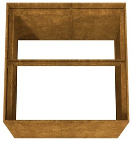 Vaso/floreira 80x80x80 cm aço corten