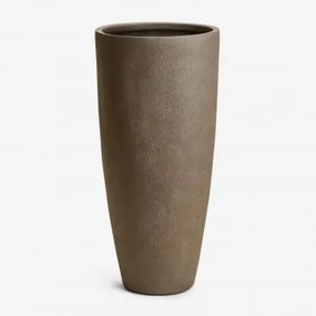 Vaso De Flores Exterior Em Cimento Paige Ø35 Cm - ↑80 Cm & Castanho Escuro - Sklum