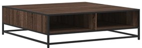 Mesa de centro derivados de madeira e metal carvalho castanho