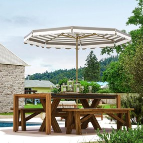 Chapéu de Sol de Jardim Ø268 cm Chapéu de Sol de Exterior com Ângulo A