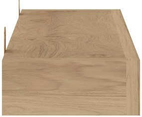Prateleiras de parede 2 pcs 60x15x4 cm madeira de teca maciça
