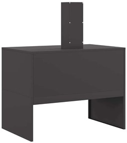 Fogueira com Chaminé Preta 80x50x96 cm Aço