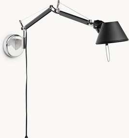Candeeiro de parede grande regulável com ficha Tolomeo Micro