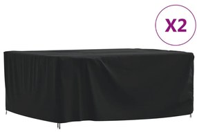 vidaXL Capas p/ mobília de jardim 2 pcs 242x182x100 cm 420D oxford