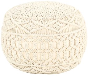 vidaXL Pufe artesanal macramé 45x30 cm algodão