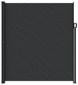 Toldo lateral retrátil 220x500 cm preto