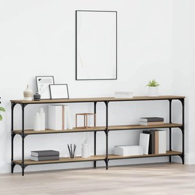 vidaXL mesa de console Carvalho Artesanal 200x29x75 cm Madeira Técnica
