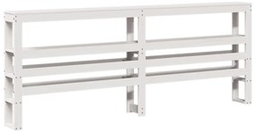 Estrutura de cama c/ cabeceira sem colchão 180x200 cm branco
