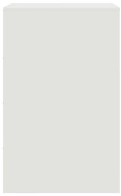 Mesa de cabeceira 34,5x39x62 cm aço branco
