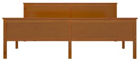Estrutura de cama 180x200 cm madeira pinho maciço castanho mel