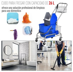 Balde de esfregão Balde de lavagem comercial com escorredor de baixa p