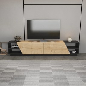 Móvel para TV Rhodes – Antracite e Carvalho – 240x37,1x47,4 cm